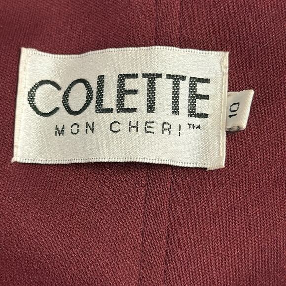 Colette Mon Cheri Mermaid Sequin Gown Size 10 Prom Pageant Gala Black Tie - Picture 6 of 13